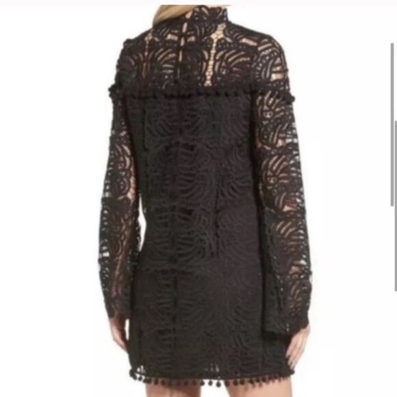 NWT Tularosa Matilda lace pom pom mock neck dress - Picture 4 of 12